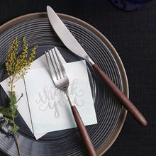Load image into Gallery viewer, Premium Walnut wood Handle Flatware set