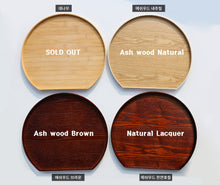 Load image into Gallery viewer, Half-moon Tray with Ash wood & Natural Lacquer
