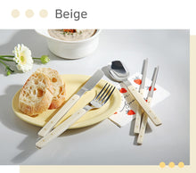 Load image into Gallery viewer, Casabello Vibrant Handle Cutlery Set Premium 304 Stainless Steel Flatware with Vibrant Polka Dot Handles, Durable & Elegant Tableware for Stylish Dining