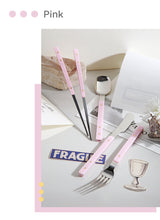 Load image into Gallery viewer, Casabello Vibrant Handle Cutlery Set Premium 304 Stainless Steel Flatware with Vibrant Polka Dot Handles, Durable & Elegant Tableware for Stylish Dining