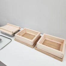 Load image into Gallery viewer, Cypress Steamer Square 2Tier with locking rabbet joints (Hinoki Steamer)