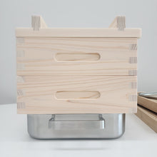 Load image into Gallery viewer, Cypress Steamer Square 2Tier with locking rabbet joints (Hinoki Steamer)