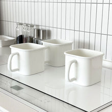 Load image into Gallery viewer, Enamel Pot & Refrigerating Containers with Cap White, Food storage, Food container