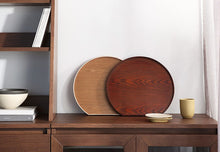 Load image into Gallery viewer, Half-moon Tray with Ash wood & Natural Lacquer