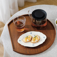 Load image into Gallery viewer, Half-moon Tray with Ash wood & Natural Lacquer