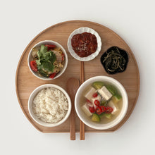 Load image into Gallery viewer, Half-moon Tray with Ash wood & Natural Lacquer