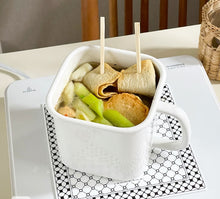 Load image into Gallery viewer, Enamel Pot & Refrigerating Containers with Cap White, Food storage, Food container