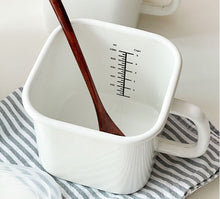 Load image into Gallery viewer, Enamel Pot & Refrigerating Containers with Cap White, Food storage, Food container