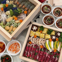 Load image into Gallery viewer, Cypress Steamer Square 2Tier with locking rabbet joints (Hinoki Steamer)