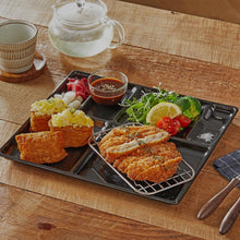 Load image into Gallery viewer, Porcelain Enamel Divided Plates Black