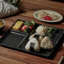 Load image into Gallery viewer, Porcelain Enamel Divided Plates Black