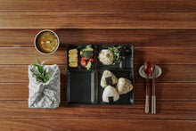 Load image into Gallery viewer, Porcelain Enamel Divided Plates Black