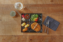 Load image into Gallery viewer, Porcelain Enamel Divided Plates Black