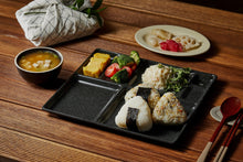 Load image into Gallery viewer, Porcelain Enamel Divided Plates Black