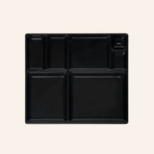 Load image into Gallery viewer, Porcelain Enamel Divided Plates Black