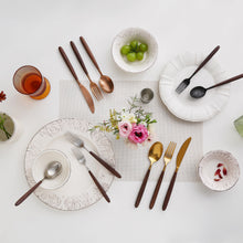 Load image into Gallery viewer, Premium Walnut wood Handle Flatware set