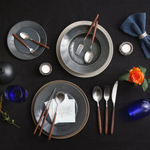 Load image into Gallery viewer, Premium Walnut wood Handle Flatware set