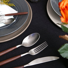 Load image into Gallery viewer, Premium Walnut wood Handle Flatware set