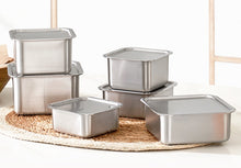 Load image into Gallery viewer, Small  2Packs , 304 Stainless Steel Food Storage Container with Lids(400+600 ml)
