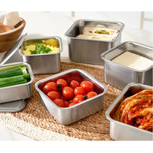 Load image into Gallery viewer, Small  2Packs , 304 Stainless Steel Food Storage Container with Lids(400+600 ml)
