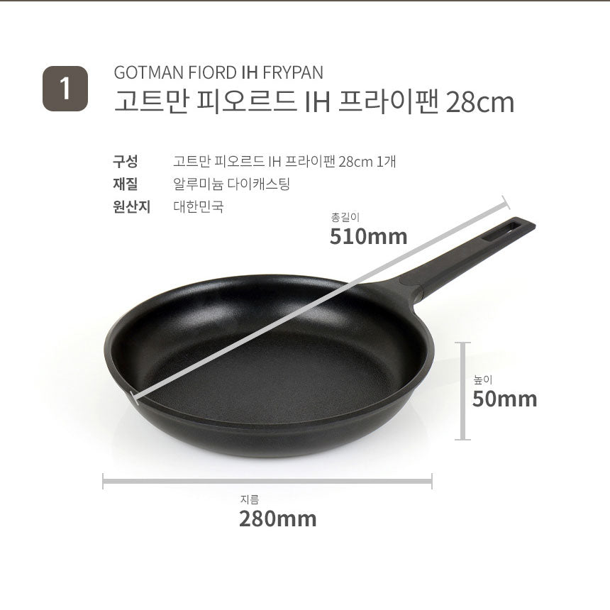 [GOTMAN]Hybrid 806℉ Coating IH Non-stick Fry Pan , 9 Layer